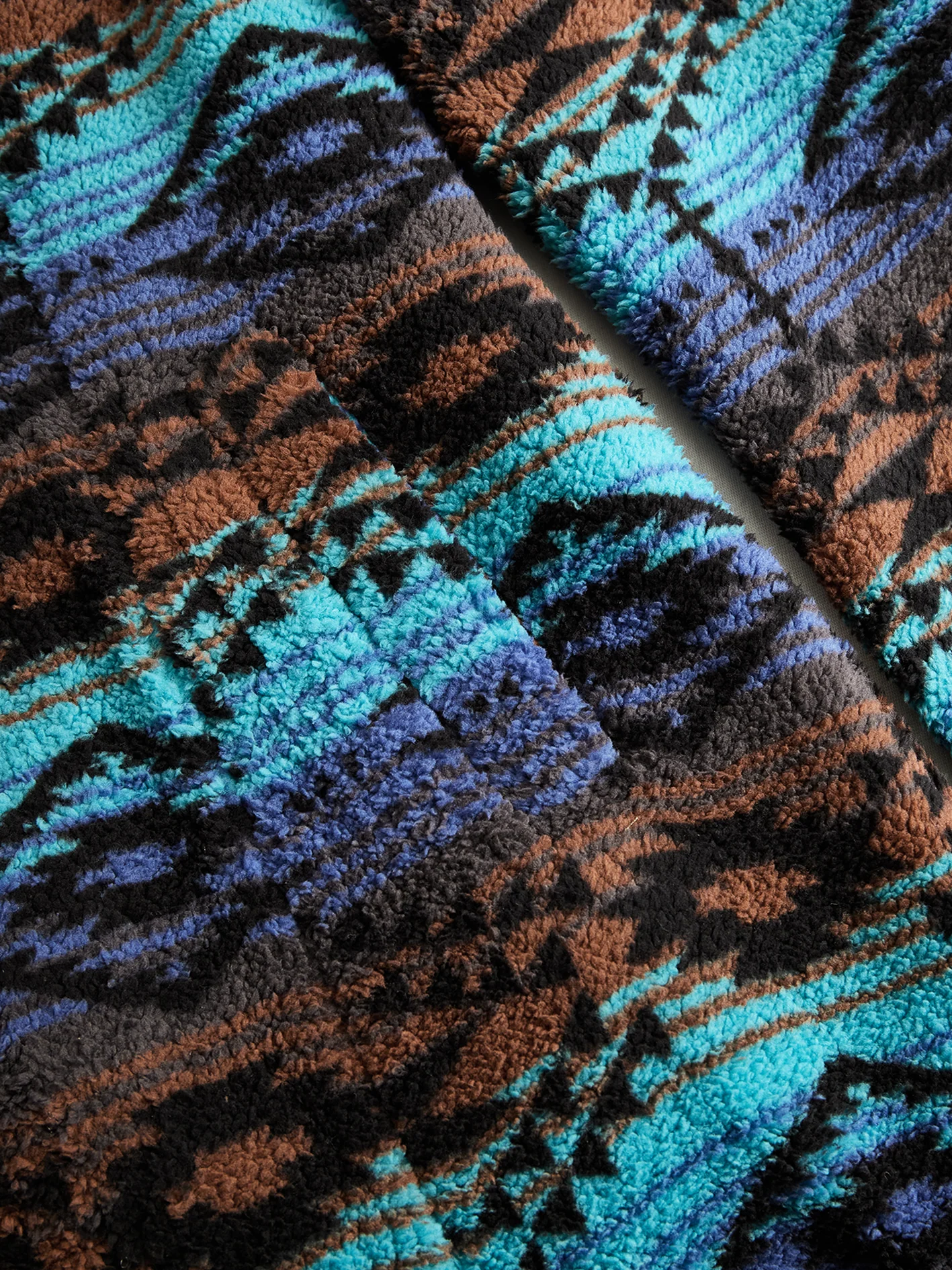 Retro Boho Longline Tribal Print Wool Long  Coat - Image 4