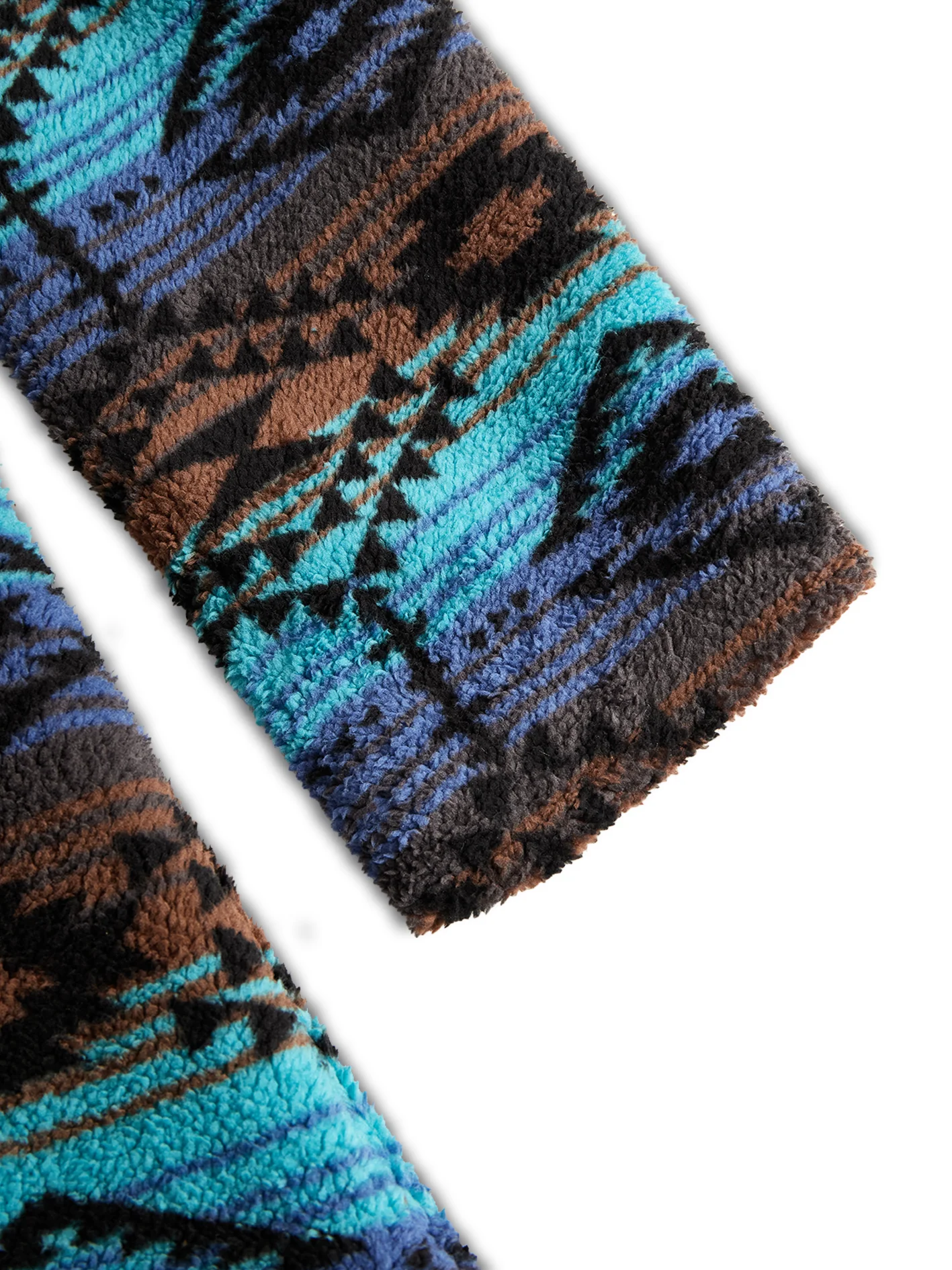 Retro Boho Longline Tribal Print Wool Long  Coat - Image 6